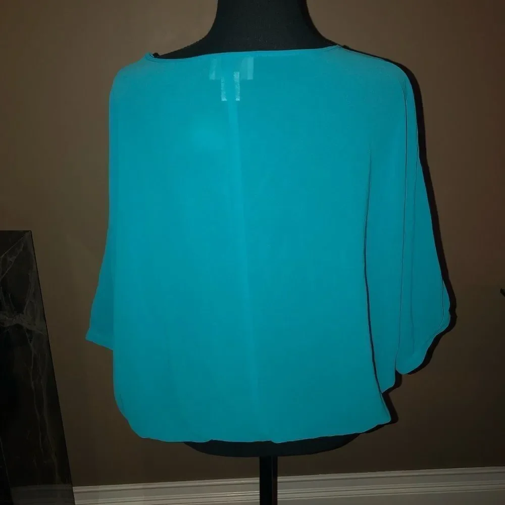 Loft Sheer Blouse w/ Bat Wing Sleeves - Picture 4 of 5